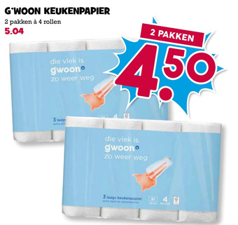 Boon`s Markt G'woon keukenpapier aanbieding