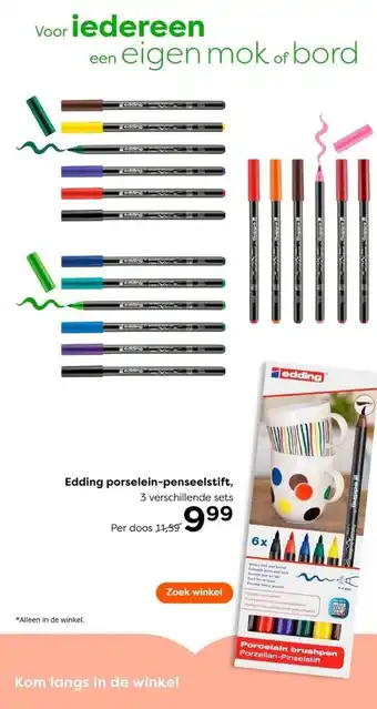 The Read Shop Edding porselein-penseelstift, aanbieding