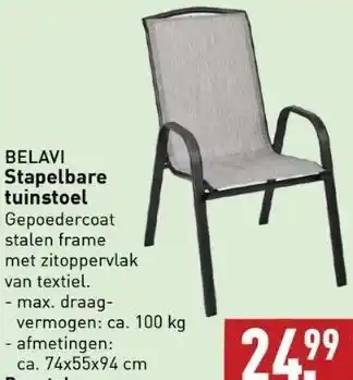 ALDI Belavi stapelbare tuinstoel aanbieding