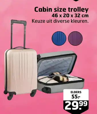 Trekpleister Cabin size trolley 46 x 20 x 32 cm aanbieding