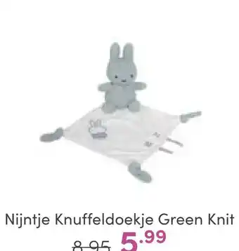 Prenatal Nijntje knuffeldoekje green knit aanbieding