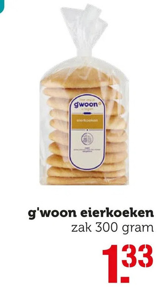 Coop G'woon eierkoeken aanbieding