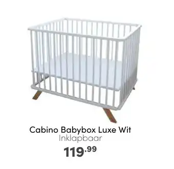 Prenatal Cabino babybox luxe wit inklapbaar aanbieding