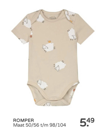 Prenatal Romper maat 50/56 t/m 98/104 aanbieding