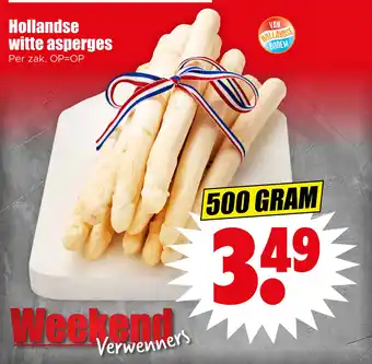 Dirk Hollandse witte asperges aanbieding