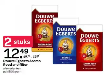 Spar Douwe egberts aroma rood snelfilter aanbieding