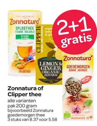 Spar Zonnatura of clipper thee aanbieding