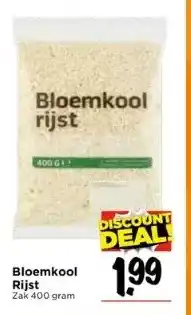 Vomar Voordeelmarkt Bloemkool rijst zak 400 gram aanbieding