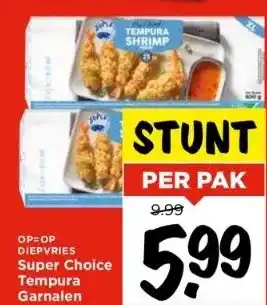 Vomar Voordeelmarkt Super choice tempura garnalen aanbieding