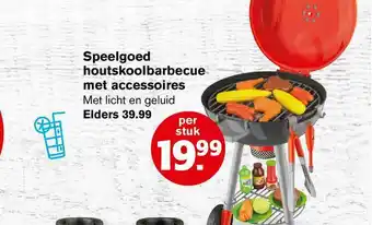 Hoogvliet Speelgoed Houtskoolbarbecue Met Accessoires Met Licht En Geluid aanbieding