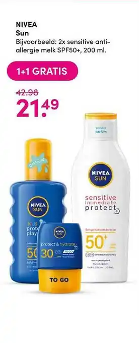 Drogisterij Visser Nivea Sun 1+1 Gratis aanbieding