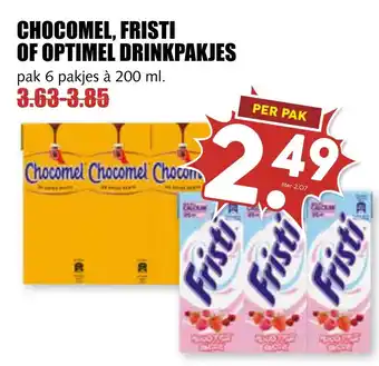 MCD Supermarkt Chocomel, fristi of optimel drinkpakjes aanbieding