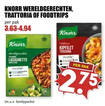 MCD Supermarkt Knorr wereldgerechten, trattoria of foodtrips aanbieding