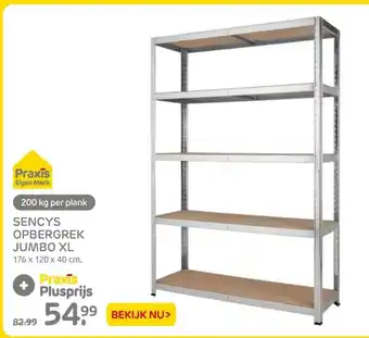 Praxis SENCYS OPBERGREK JUMBO XL 176 x 120 x 40cm aanbieding