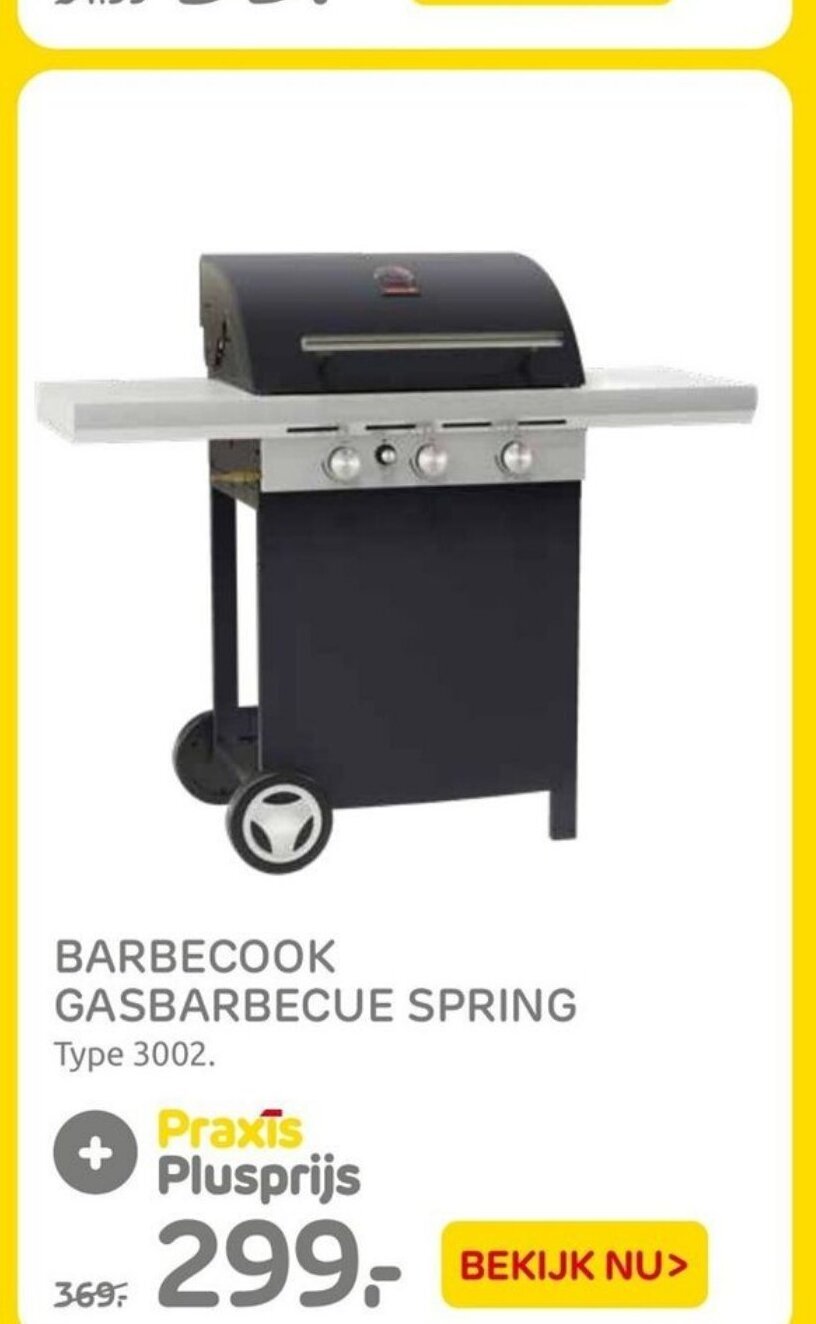 BARBECOOK GASBARBECUE SPRING aanbieding bij Praxis