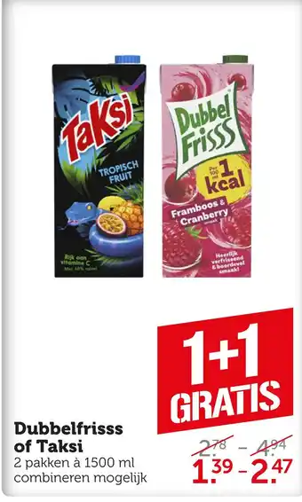 Coop Dubbelfrisss of taksi aanbieding