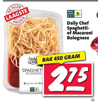 Nettorama Daily chef spaghetti- of macaroni bolognese aanbieding