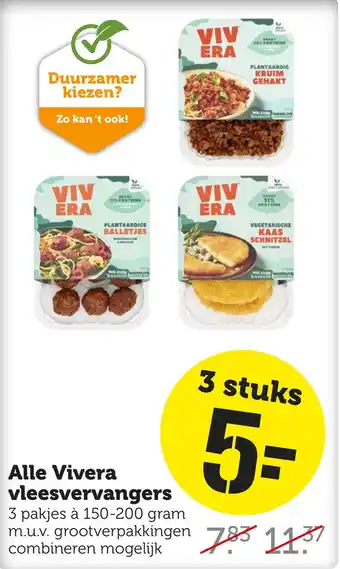 Coop Alle vivera vleesvervangers aanbieding