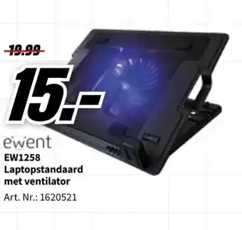 MediaMarkt Ewent Laptopstandaard met ventilator aanbieding