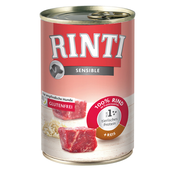 Zooplus Rinti sensible 1 x 400 g - rund & rijst aanbieding