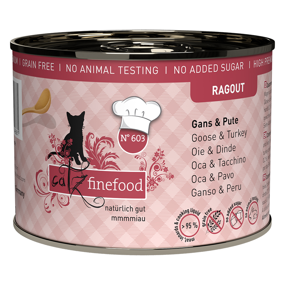 Zooplus Catz finefood ragout 6 x 180 g kattenvoer - no. 603 gans & kalkoen aanbieding