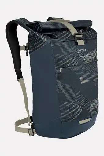 Bever Osprey transporter roll top donkerblauw/patroon aanbieding