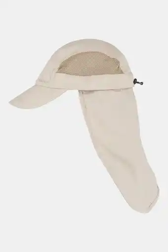 Bever Ayacucho jungle travel mesh cap with neck protection pet bruin aanbieding