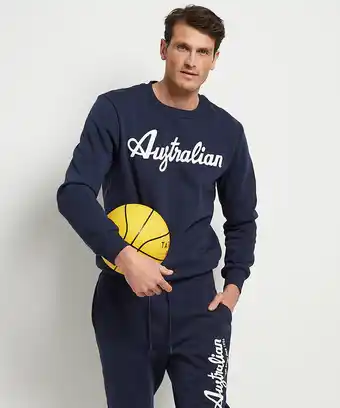 terStal Heren sweater australian blauw in maat aanbieding