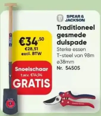 Toolstation SPEAR & JACKSON Traditioneel gesmede dulspade aanbieding