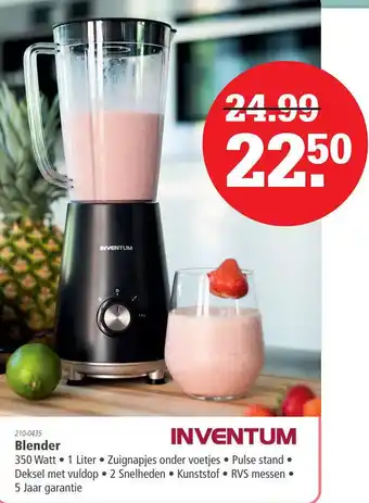 Marskramer INVENTUM Blender 350 Watt 1 Liter aanbieding