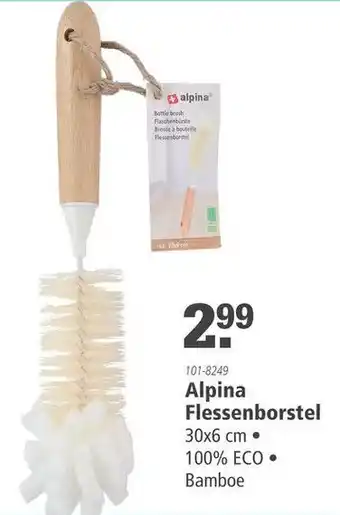 Marskramer Alpina Flessenborstel 30x6 cm aanbieding