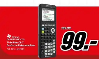 MediaMarkt Texas Instruments TI-84 Plus CE-T Grafische Rekenmachine aanbieding