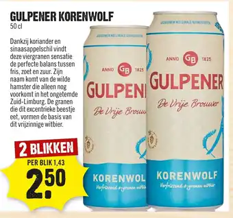 Dirck 3 Gulpener korenwolf 2*500 ml aanbieding