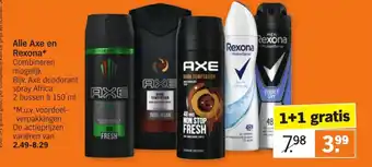 Albert Heijn Alle axe en rexona aanbieding