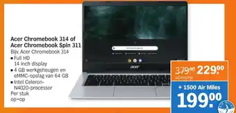 Albert Heijn Ace Chromebook 314 of Acer Chromebook Spin 311 aanbieding