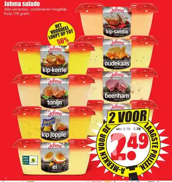 Dirk Johma salade 2*175gr aanbieding