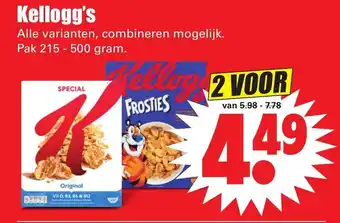 Dirk Kellogg's 2*215-500 gr aanbieding