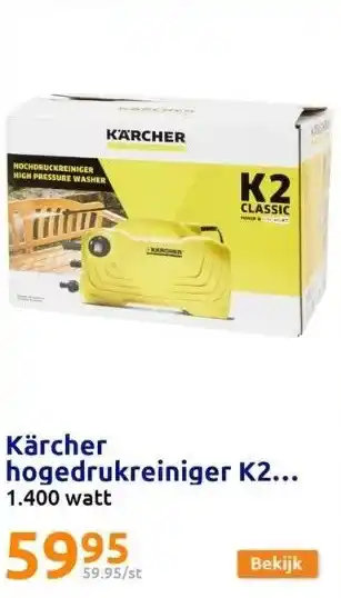 Action Kärcher hogedrukreiniger k2 classic aanbieding