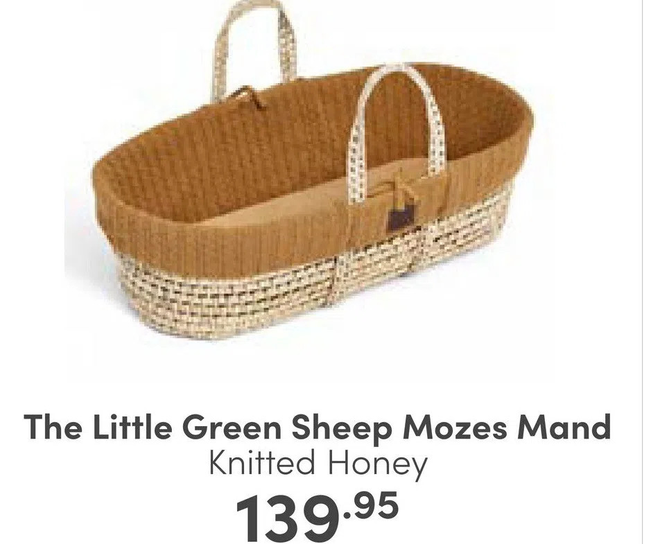 The little green sheep mozes mand aanbieding bij Baby & Tiener
