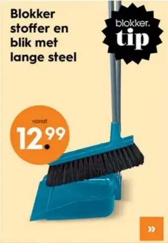 Blokker Stoffer en blik met lange steel aanbieding