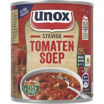 Albert Heijn Unox stevige tomatensoep aanbieding