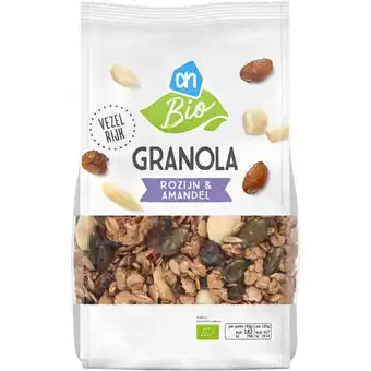 Albert Heijn Ah biologisch granola rozijn & amandel aanbieding