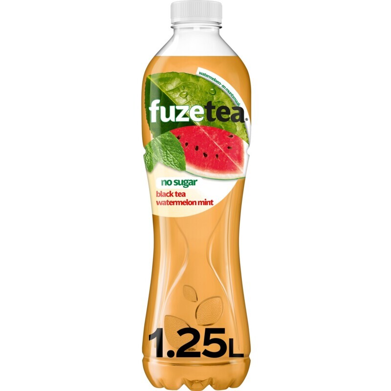 Fuze tea black ice tea watermelon mint no sugar aanbieding bij Albert Heijn