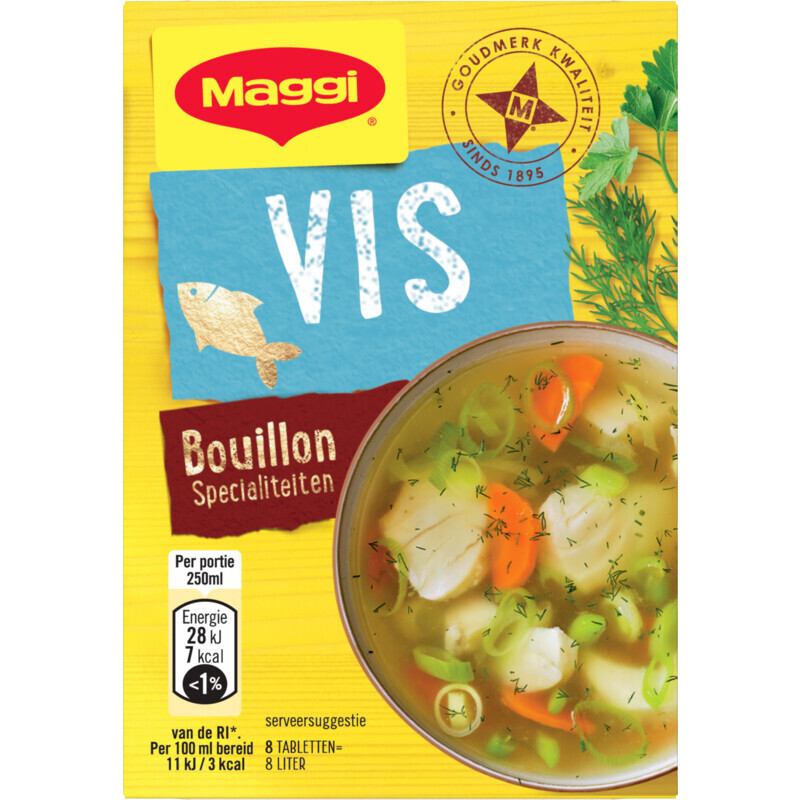 Maggi bouillon specialiteiten vis aanbieding bij Albert Heijn