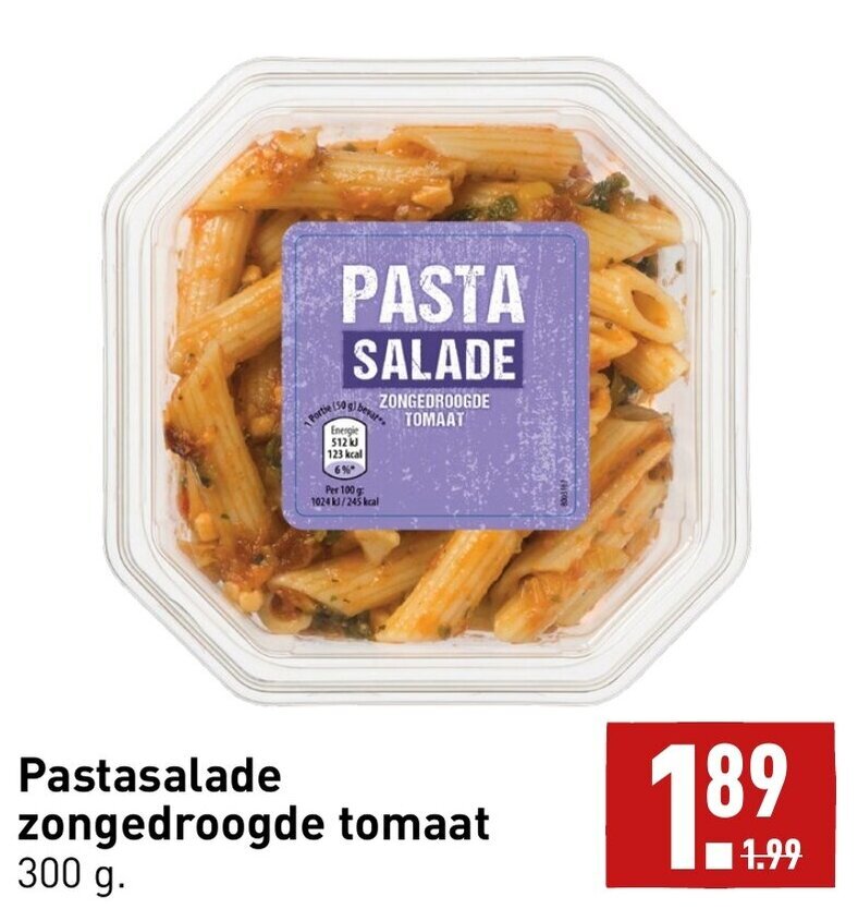 Pastasalade zongedroogde tomaat 300 g. aanbieding bij ALDI
