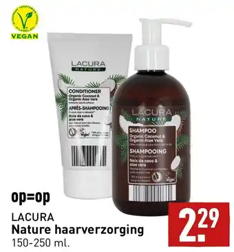 ALDI LACURA Nature haarverzorging 150-250 ml. aanbieding