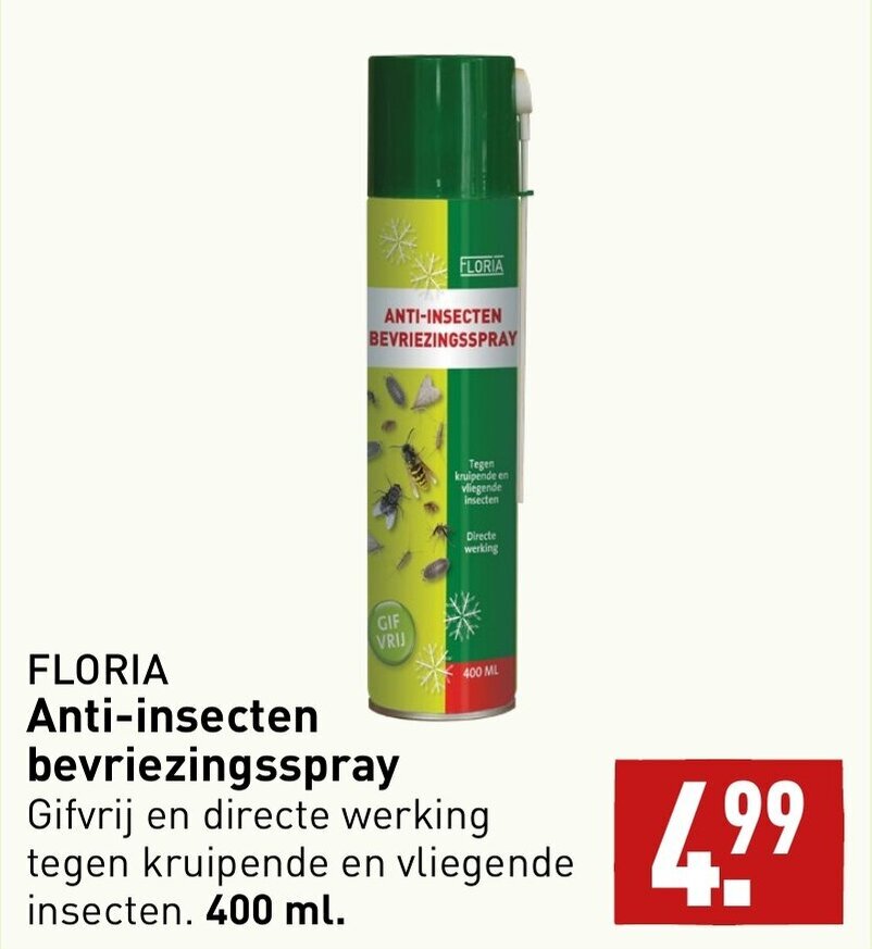 FLORIA Antiinsecten bevriezingsspray aanbieding bij ALDI