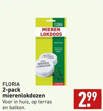 ALDI FLORIA 2-pack mierenlokdozen aanbieding