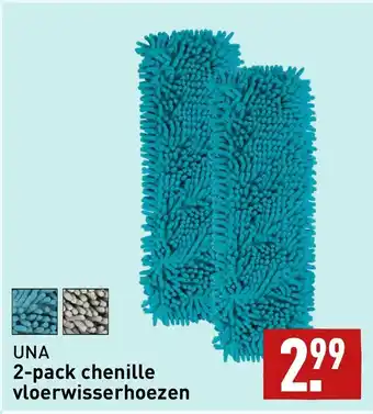 ALDI UNA 2-pack chenille vloerwisserhoezen aanbieding