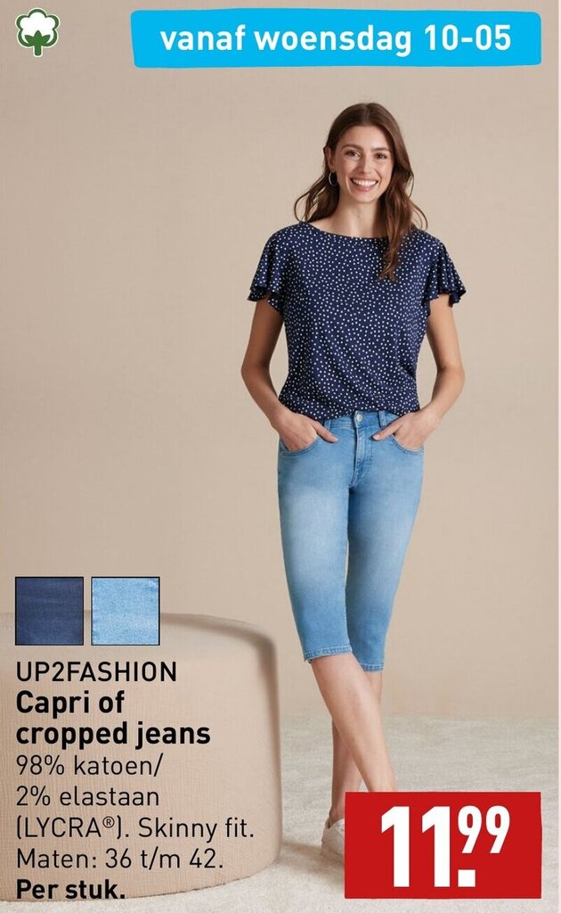 UP2FASHION Capri of cropped jeans aanbieding bij ALDI